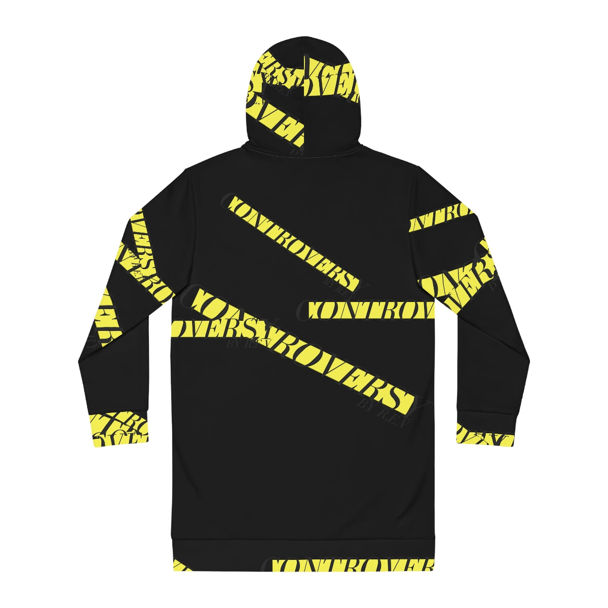 CAUTION! Hoodie Dress - BLACK