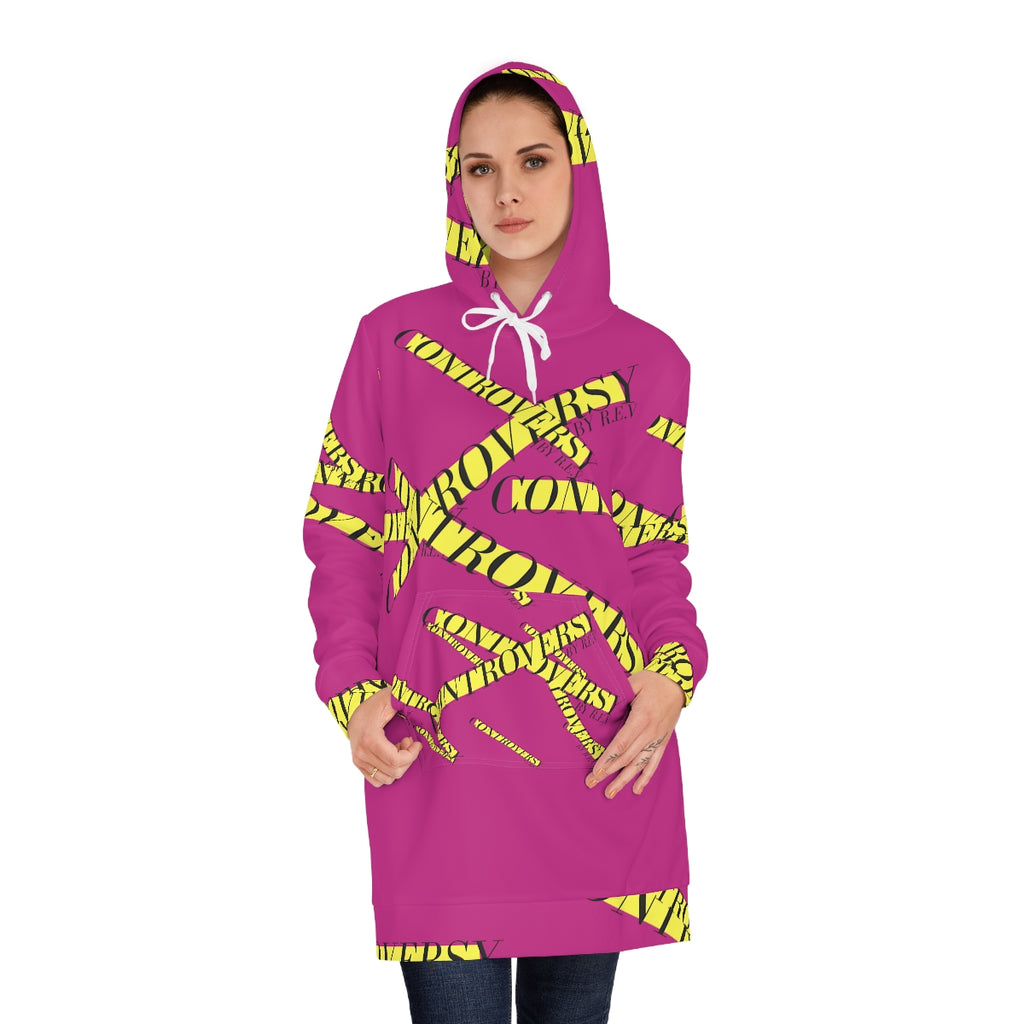 CAUTION! Hoodie Dress - PINK