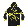 CAUTION! Hoodie Dress - BLACK
