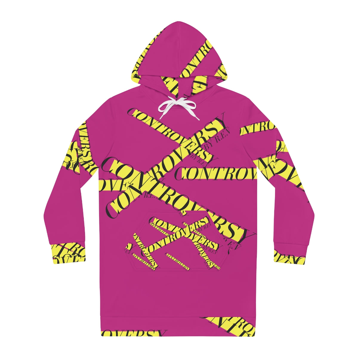 CAUTION! Hoodie Dress - PINK