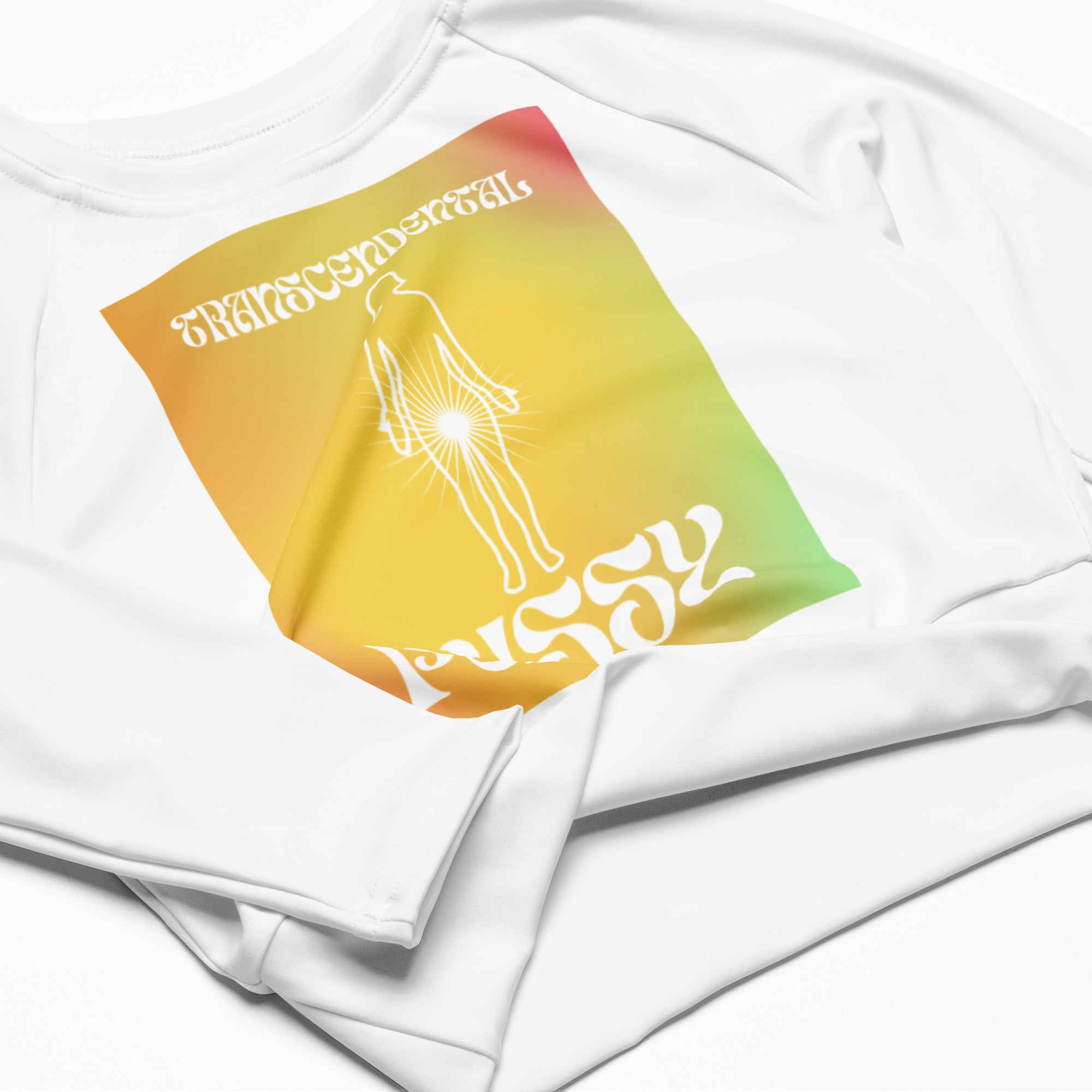 TRANSCENDENCE Recycled long-sleeve crop top