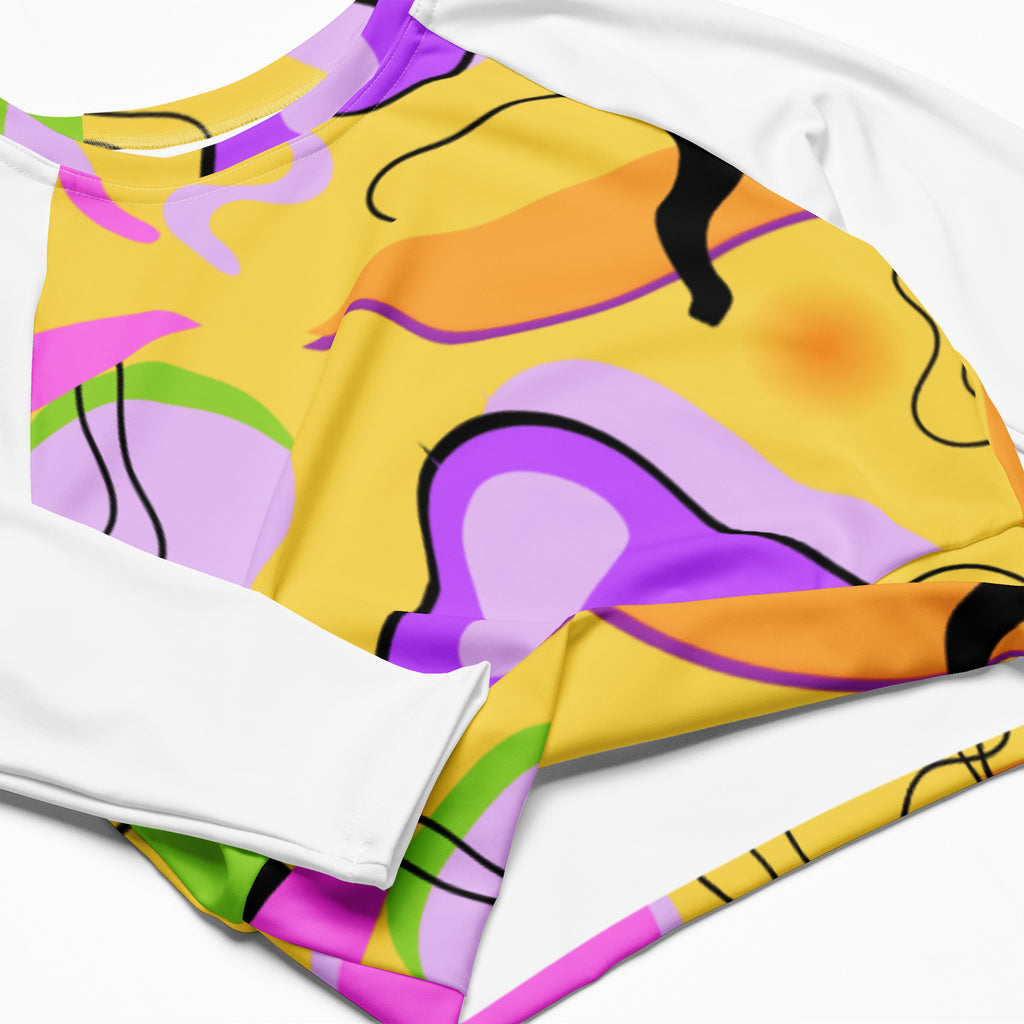 MINDLES COLOURS Recycled long-sleeve crop top