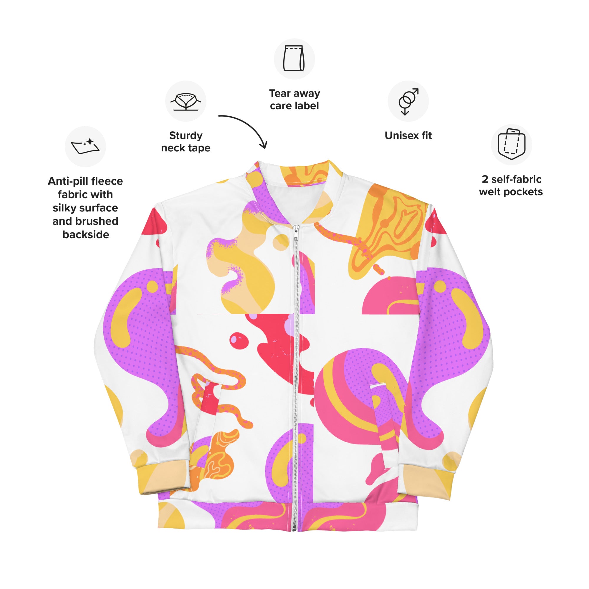 FLUID FEELS Unisex Bomber Jacket