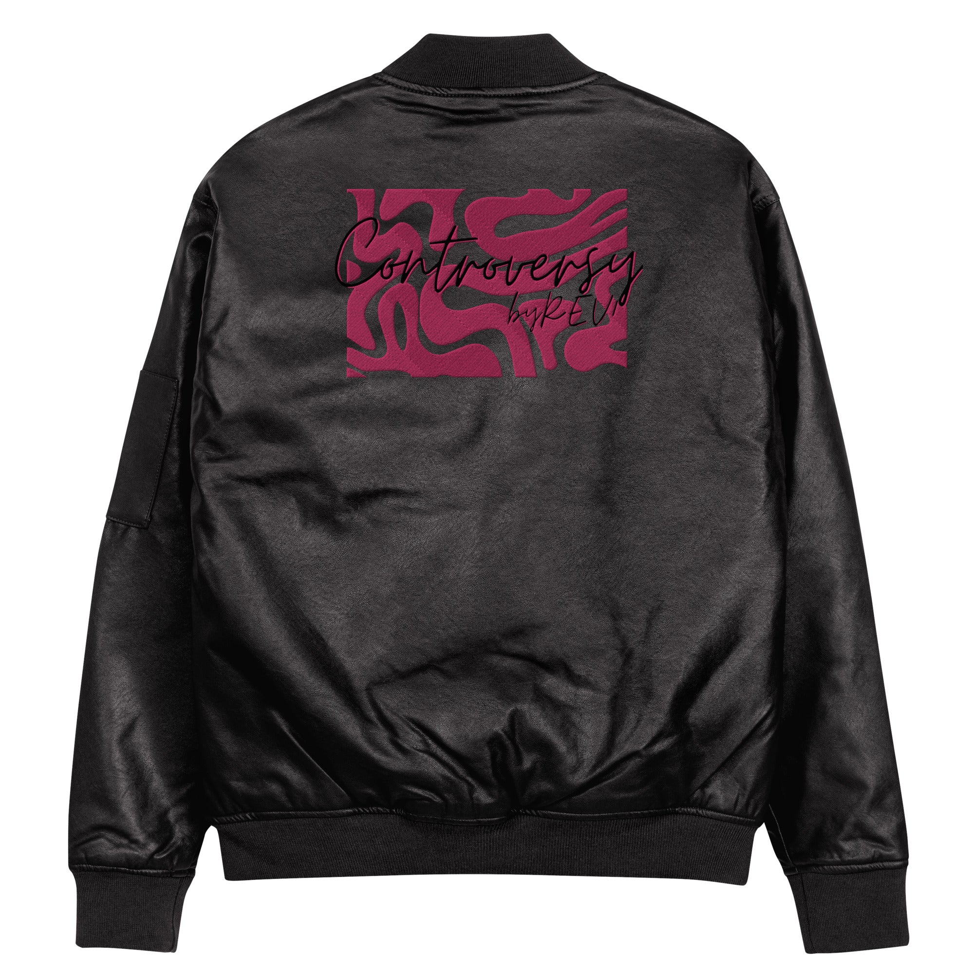 THE BRAINS Leather Bomber Jacket