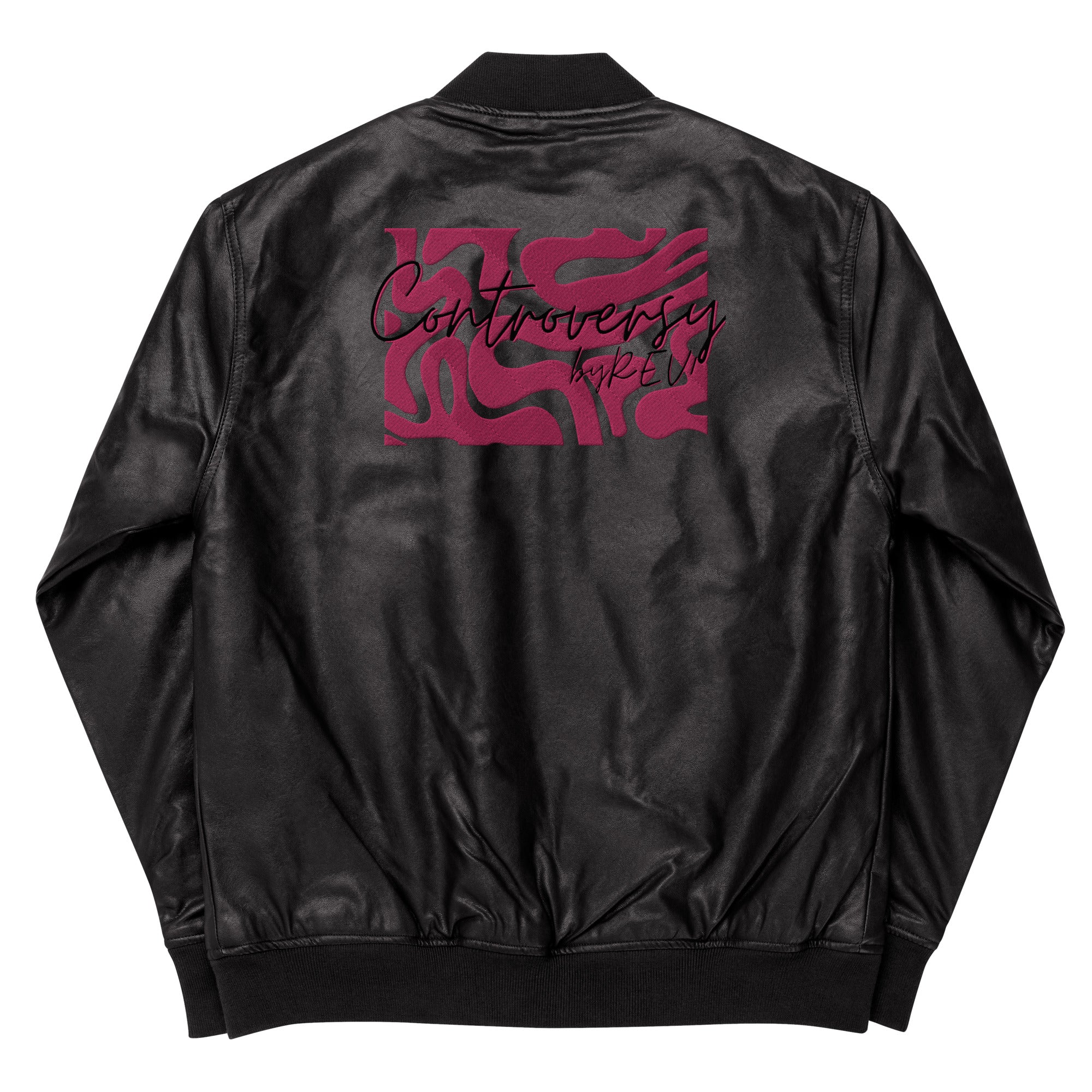 THE BRAINS Leather Bomber Jacket