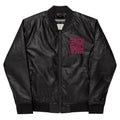 THE BRAINS Leather Bomber Jacket