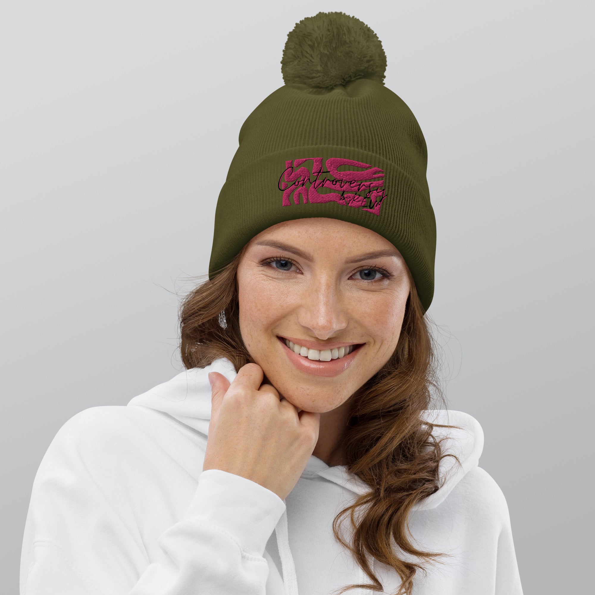 THE BRAINS Pom pom beanie